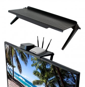 Kompakts plaukts uzstādīšanai uz televizora rāmja vai LCD monitora | Compact shelf for mounting on a TV or LCD frame