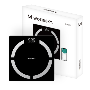 Wozinsky WIWL-30 Elektroniskie Vannas Istabas Svari Bluetooth, 180kg, Melni