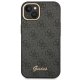 Guess 4G Vintage Gold Logo Case for iPhone 14 Plus - Black