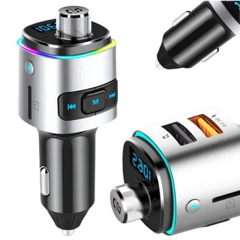 Bluetooth FM-трансмиттер и автомобильное зарядное устройство 2x USB,...