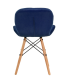 Scandināvu stila ēdamistabas pusdienu krēsls 4Rico QS-186, Tumši zils samts | Scandinavian Style Dining Room Chair