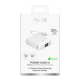 Puro 10000mAh 20W Ārējais akumulators ar USB-C kabeli un displeju, Balts