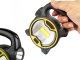 Powerful COB LED workshop flashlight with halogen lamp, yellow
