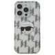 Apple iPhone 16 Pro 6.1\'\' Karl Lagerfeld IML Karl Head Electroplated Cover Case, Clear