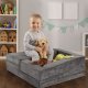 Ecotoys TMSRT-16-GY Folding Modular Kids Sofa, 4 Elements, Grey