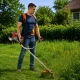 Regulējamas divu plecu lences trimmerim un krūmgriezim, oranžas