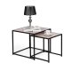 Kafijas galdiņu komplekts 2 gab. ModernHome, industriāls loft stils
