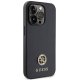 Guess 4G Strass Metal Logo vāciņš Apple iPhone 15 Pro melns