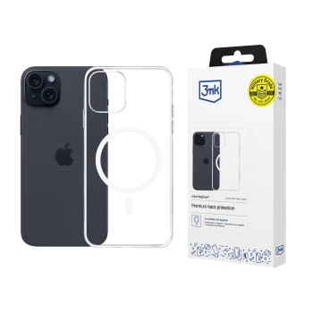 3mk Clear MagCase vāciņš Apple iPhone 15 Plus ar MagSafe, caurspīdīgs