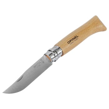 Складной нож Opinel No. 08 из нержавеющей стали с чехлом