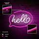 Forever Light LED Neon HELLO, Pink and White