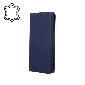 Samsung Galaxy A55 ( SM-A556B/DS ) Genuine Leather Wallet Phone Cover, Navy Blue | Telefona Vāciņš Maciņš Apvalks...