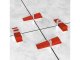 Tile leveling system with 100 clips and 100 wedges, red