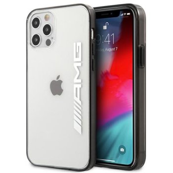 Чехол Mercedes AMG Metallic Painted для iPhone 12 Pro Max, прозрачный/черный