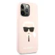 Karl Lagerfeld Silicone Karl\'s Head vāciņš iPhone 13 Pro / 13 - Gaiši rozā