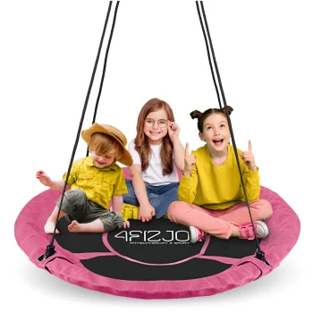 4Fizjo XXL bērnu dārza šūpoles ligzda 120 cm, rozā