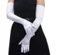 Garie vakara cimdi retro stilā elegantam tēlam, balti