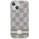 DKNY iPhone 15 Plus vāciņš IML Checkered Mono Pattern MagSafe, bēšs