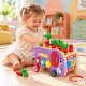 ECOTOYS koka izglītojošais aktivitāšu centrs zilonītis 8in1 ar ksilofonu un šķirotāju