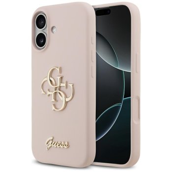 Guess silikona Big 4G Script vāciņš iPhone 17 – rozā | Phone Case Cover