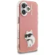 Чехол Karl Lagerfeld IML Aquarelle Choupette & Logo для iPhone 16, розовый