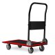 Humberg HM-505 Platformas transporta ratiņi, 150 kg, melni/sarkani