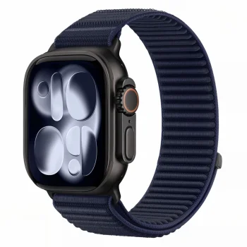 Tech-Protect NylonLoop rihm Apple Watch 44/45/46/49 mm, tumesinine
