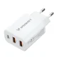 Wozinsky CWCUCW 30W USB-C / 2 x USB-A lādētājs - Balts