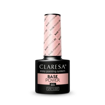 Claresa Power Base 03 hibrīda nagu bāze, smilškrāsas persiku, 5g