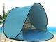 Pašatverams pludmales telts ar UV aizsardzību, liels, ar pārsegu, zils
