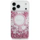Чехол Guess Resin Bottom Glitter MagSafe для iPhone 17 Pro Max, розовый