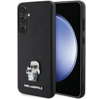 Karl Lagerfeld Samsung Galaxy S24 Plus vāciņš Saffiano KC Pin, melns