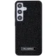 Karl Lagerfeld Samsung Galaxy S24 Case Rhinestone Metal Logo, Black