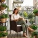Садовое кресло MultiGarden с подушкой, коричневое
