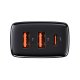 Baseus Compact 2xUSB + Type C Portable Wall Charger Adapter 30W, Black | Адаптер Зарядное...