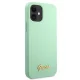 Apple iPhone 12 mini 5.4\'\' Guess Metal Logo Script Case Cover (GUHCP12SLSLMGGN), Green
