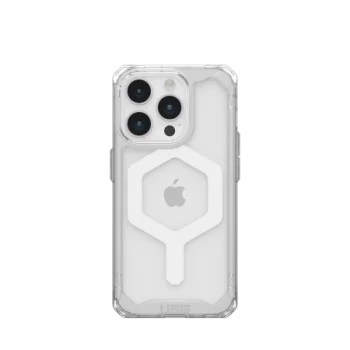 Apple iPhone 15 Pro 6.1'' UAG Plyo MagSafe Hard Case Cover, Transparent and White
