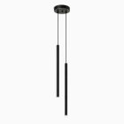 LED Pendant 2-Light Modern Fixture for Kitchen and Living Room, Black