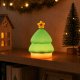 Silikona LED nakts lampiņa Eglīte, USB, 3 režīmi, zaļa/brūna