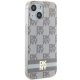DKNY iPhone 15 vāciņš IML Checkered Mono Pattern MagSafe, bēšs