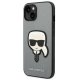 Karl Lagerfeld Saffiano Karl\'s Head Patch Case for iPhone 14 - Silver