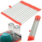 Verk Group 07187 izvelkams un sarullējams trauku žāvētājs, sarkans