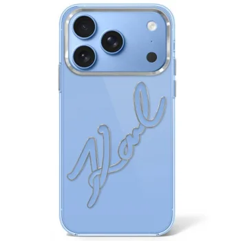 Чехол Karl Lagerfeld IML Big Signature для iPhone 17 Pro / 18 Pro, синий