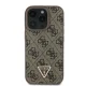 Guess ādas metāla logo Strass Crossbody futrālis iPhone 16 Pro Max - brūns | Leather Metal Case for brown