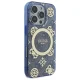 Guess iPhone 16 Pro Case IML Peony On 4G Background MagSafe, Blue
