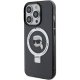 Karl Lagerfeld iPhone 15 Pro Case Ring Stand Karl Head MagSafe, Black