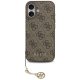 Guess iPhone 17 vāciņš 4G Charms Collection MagSafe, brūns