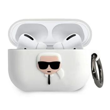 Karl Lagerfeld Silicone Ikonik Case for AirPods Pro White