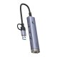 Концентратор 4 в 1 Baseus UltraJoy USB-A&USB-C до 3xUSB3.0+USB-C+RJ45 (серый)