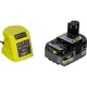 Аккумуляторная цепная пила Ryobi ONE+ RCS1830-140B, 18 В, 30 см, 4.0 Ач